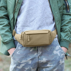 Men's Vintage Fanny Pack Shoulder Bag 3 Pockets Nylon Waist Belt School