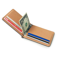 Men Short Skin Wallet PU Leather Money Clip Thin Purses