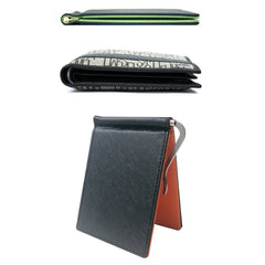 Men Short Skin Wallet PU Leather Money Clip Thin Purses