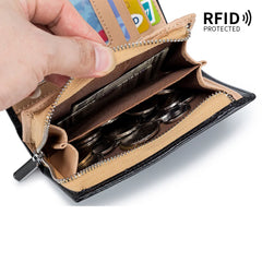 Men Wallets Coin Purse Zipper Card Holder High Male Purse Cow Leather Coin Holde