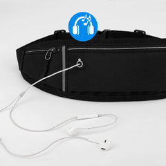 Reflective Strip Waist Bag for Outdoor Sports and Travel