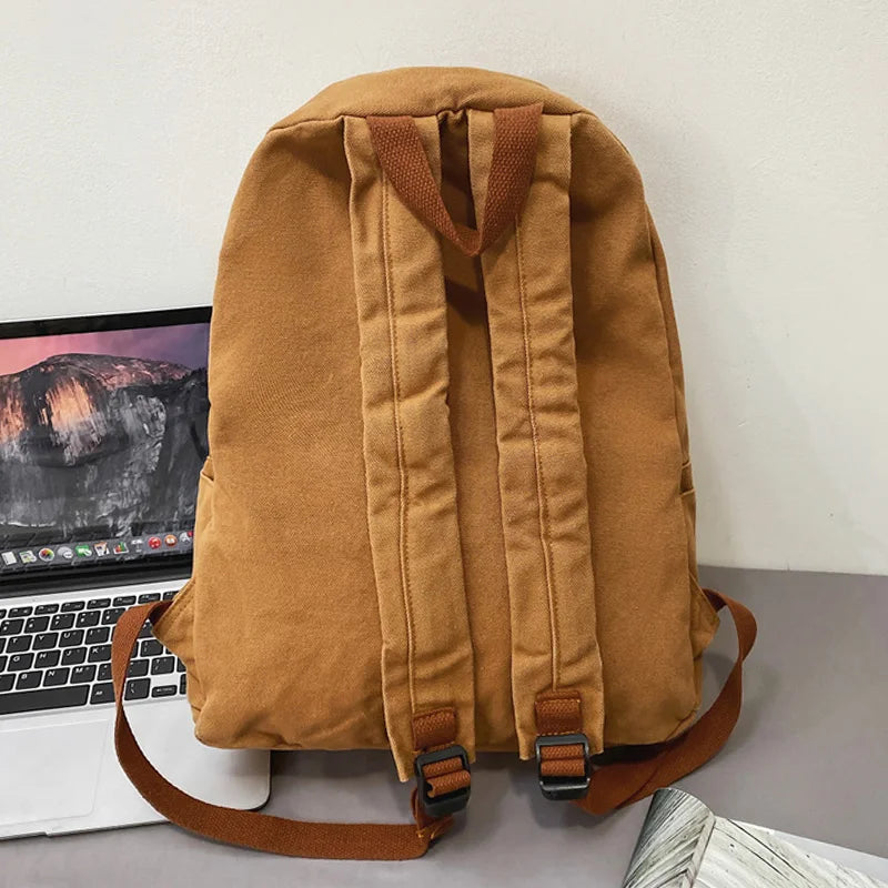 Men Women Laptop Bags Ladies Canvas School Backpack Boy Girl Travel Student Bag