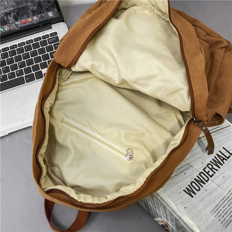 Men Women Laptop Bags Ladies Canvas School Backpack Boy Girl Travel Student Bag