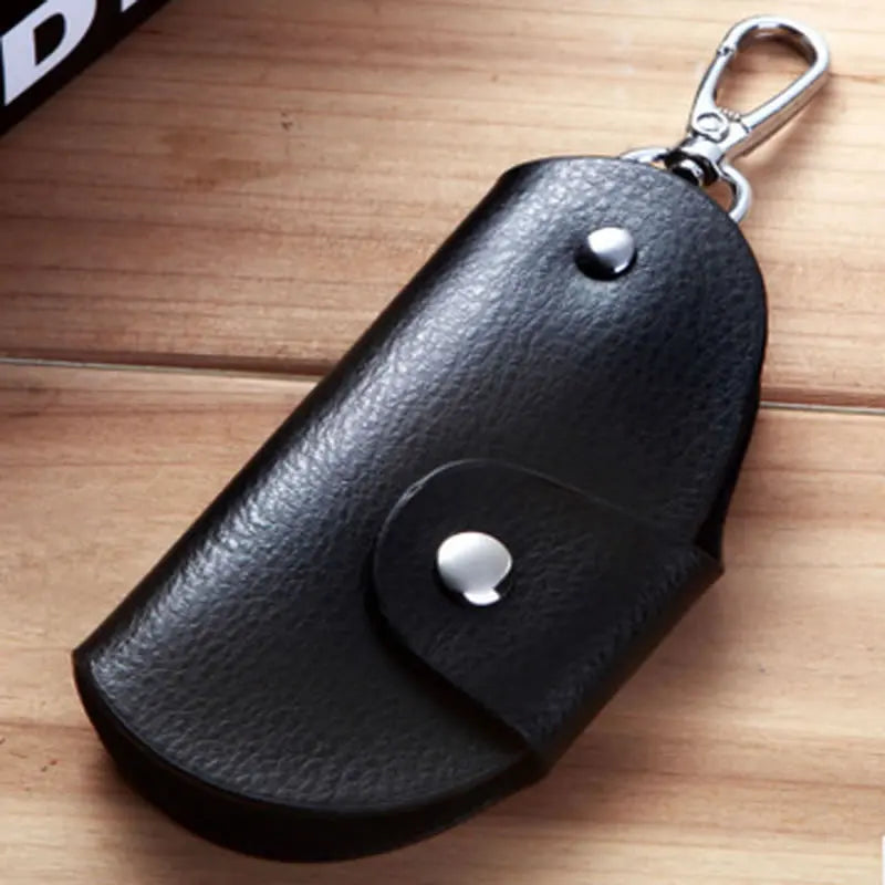 Men Women Leather Key Chain Pouch Bag Wallet Case