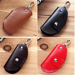 Men Women Leather Key Chain Pouch Bag Wallet Case