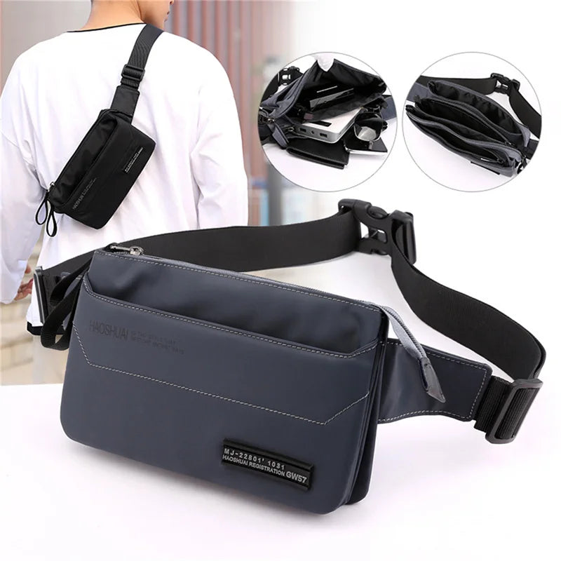 Men Women Nylon 4 Pockets Waterproof Waist Packs Fanny Pack