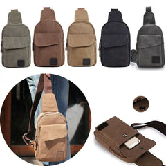 Unisex Sling Chest Pack USB Charging Crossbody Bag