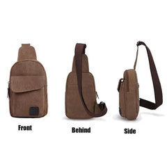 Unisex Sling Chest Pack USB Charging Crossbody Bag