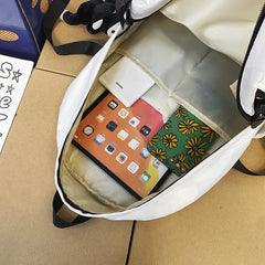 Plaid Student Backpack Male Female Book Bag Laptop College Boys Girls School Bag