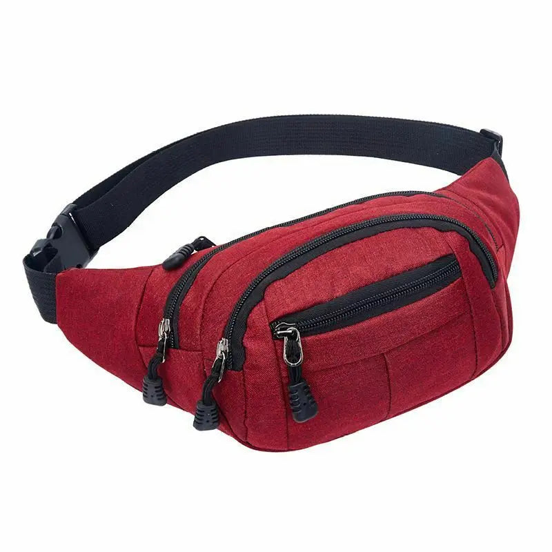 Unisex Casual Travel Bum Bag Fanny Waist Pack Zipped Outdoor Sports Shoulder Bag