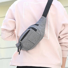 Men Women Waist Bag Casual Fanny Pack Purse Large Phone Belt Bag Pouch