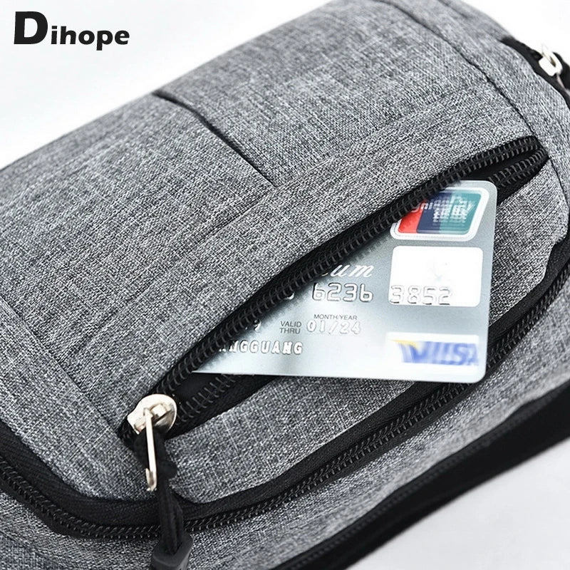 Canvas Waist Bag Fanny Pack Purse Large Phone Belt Bag Pouch