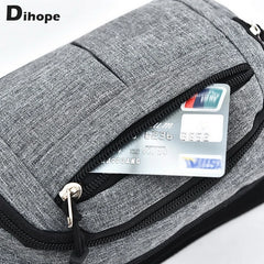 Canvas Waist Bag Fanny Pack Purse Large Phone Belt Bag Pouch