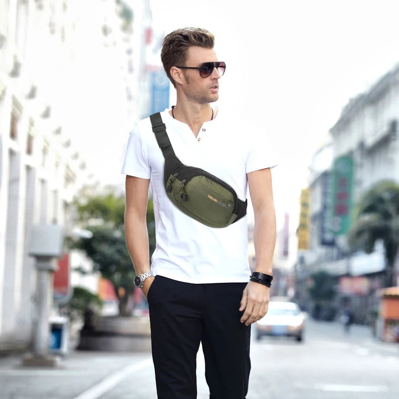 Canvas Fanny Pack Large Phone Belt Bag Pouch
