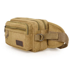 Men Women Waist Bag Casual Pack Purse Large Phone Belt Bag Pouch Canvas