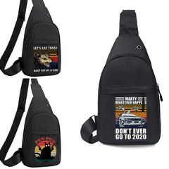 Pew Print Canvas Waist Pack Fanny Purse Phone Belt Bag