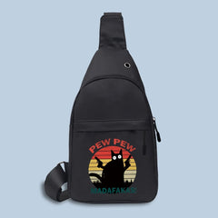 Pew Print Canvas Waist Pack Fanny Purse Phone Belt Bag