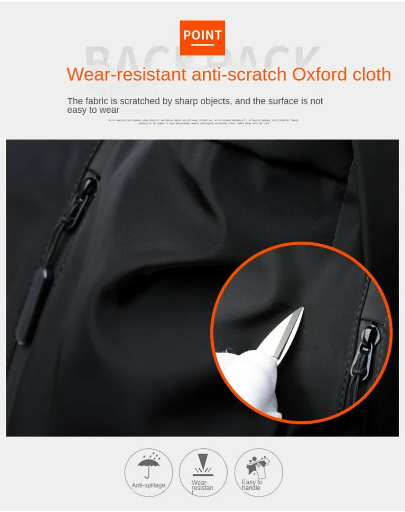 Men's Business Backpack Multi-Functional Outdoor Oxford Cloth Backpack