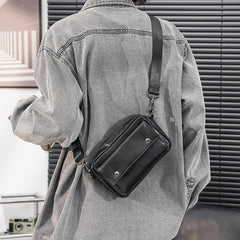 Men's Crossbody Bag Small Shoulder Handbag Messenger Bag Phone Purse