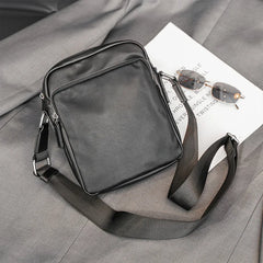 Men's Crossbody Bag PU Leather Small Shoulder Messenger Bag