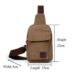 Men's Small Waist Bag Canvas Cross Body Handbag
