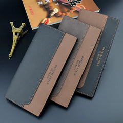 Men's Long Style Contrast Wallet Multi-card Suit Bag