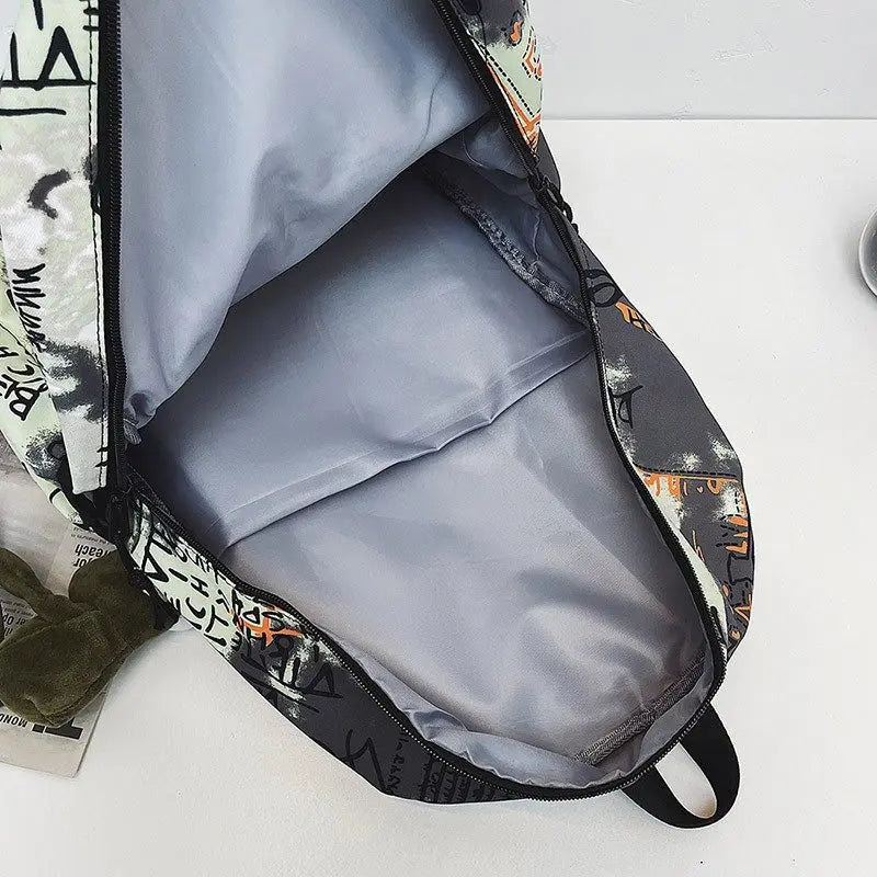 Graffiti School Bag Waterproof Large-Capacity Backpack