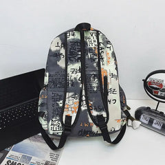 Graffiti School Bag Waterproof Large-Capacity Backpack