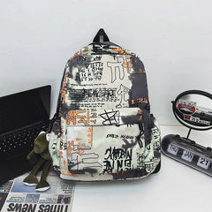 Graffiti School Bag Waterproof Large-Capacity Backpack