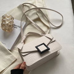Matte PU Leather Messenger Bag with Knot Handle