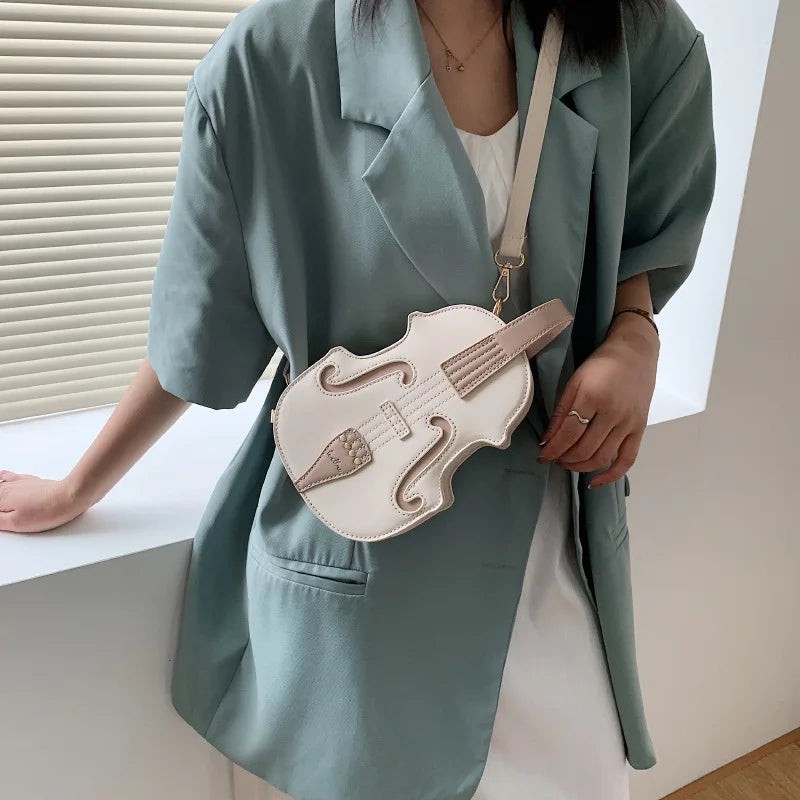 Vintage Violin Shoulder Bag for Women Crossbody Bags
