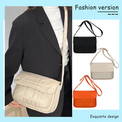 Embroidered Rhombus Messenger Bag Women Crossbody Satchel
