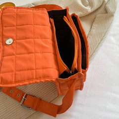 Embroidered Rhombus Messenger Bag Women Crossbody Satchel