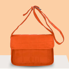 Embroidered Rhombus Messenger Bag Women Crossbody Satchel