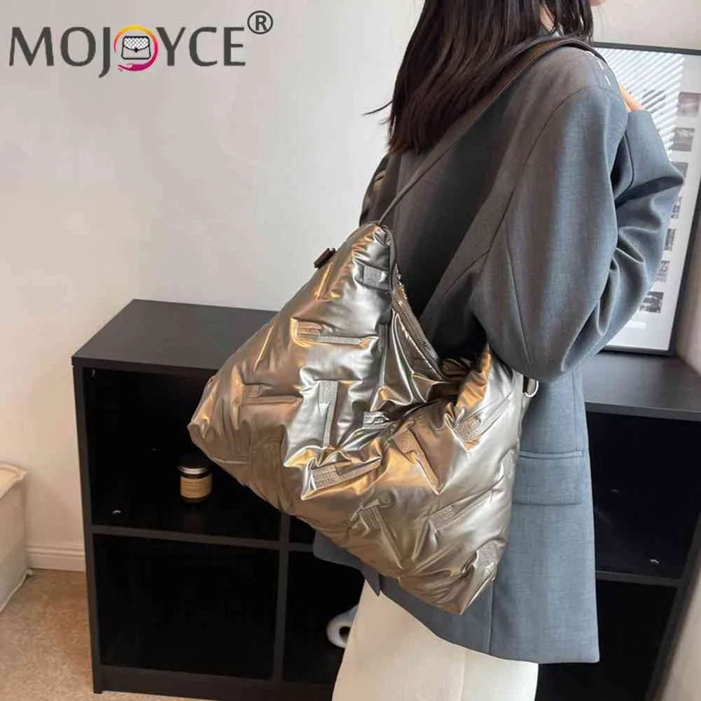 Cotton Padded Messenger Bag for Ladies
