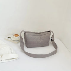 Large Capacity Messenger Bag Quilted Rhombus Crossbody Handbag