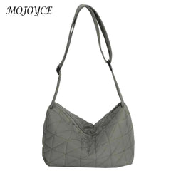 Cotton Padded Messenger Bag Quilted Rhombus for Autumn And Winter