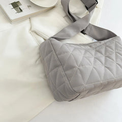 Large Capacity Messenger Bag Quilted Rhombus Crossbody Handbag