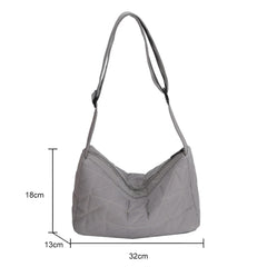 Large Capacity Messenger Bag Quilted Rhombus Crossbody Handbag