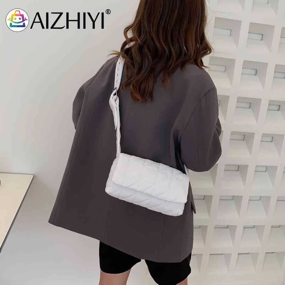 Quilted Crossbody Bag Padded Messenger Women Crossbody Purse