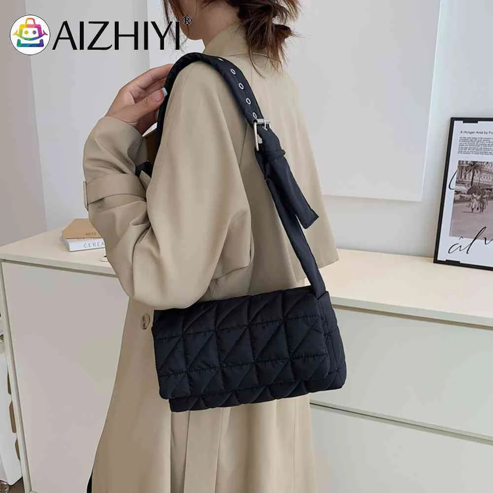 Quilted Crossbody Bag Padded Messenger Women Crossbody Purse