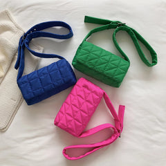 Quilted Crossbody Bag for Women Portable Travel Messenger Bag