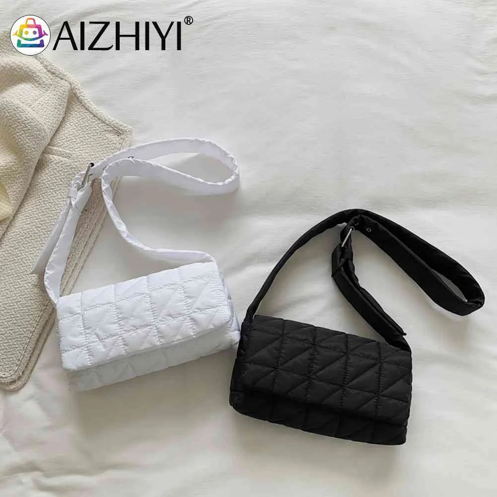 Quilted Crossbody Bag Padded Messenger Women Crossbody Purse