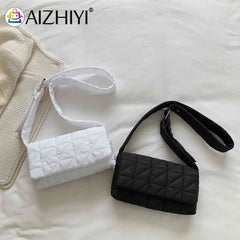 Quilted Crossbody Bag Padded Messenger Women Crossbody Purse