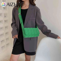 Quilted Crossbody Bag Padded Messenger Women Crossbody Purse