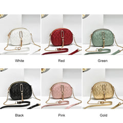 Solid Women Shoulder Crossbody Bags with Chain Tassel Pendant