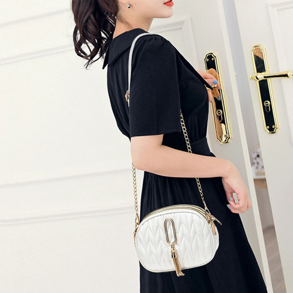Chain Tassel Pendant Shoulder Bag for Women