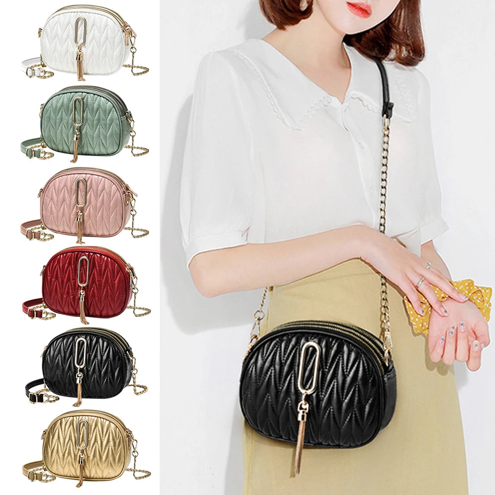 Chain Tassel Pendant Shoulder Bag for Women