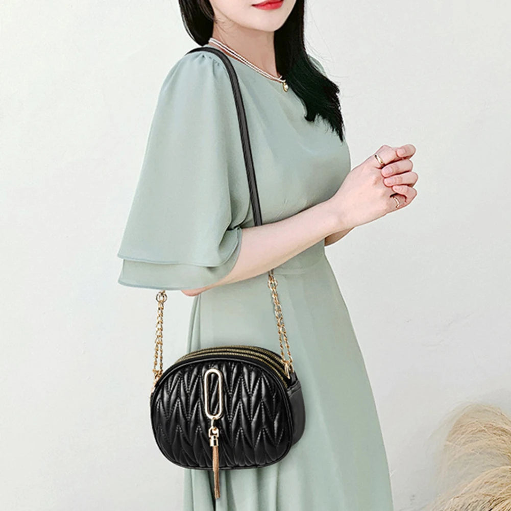 Chain Tassel Pendant Shoulder Bag for Women
