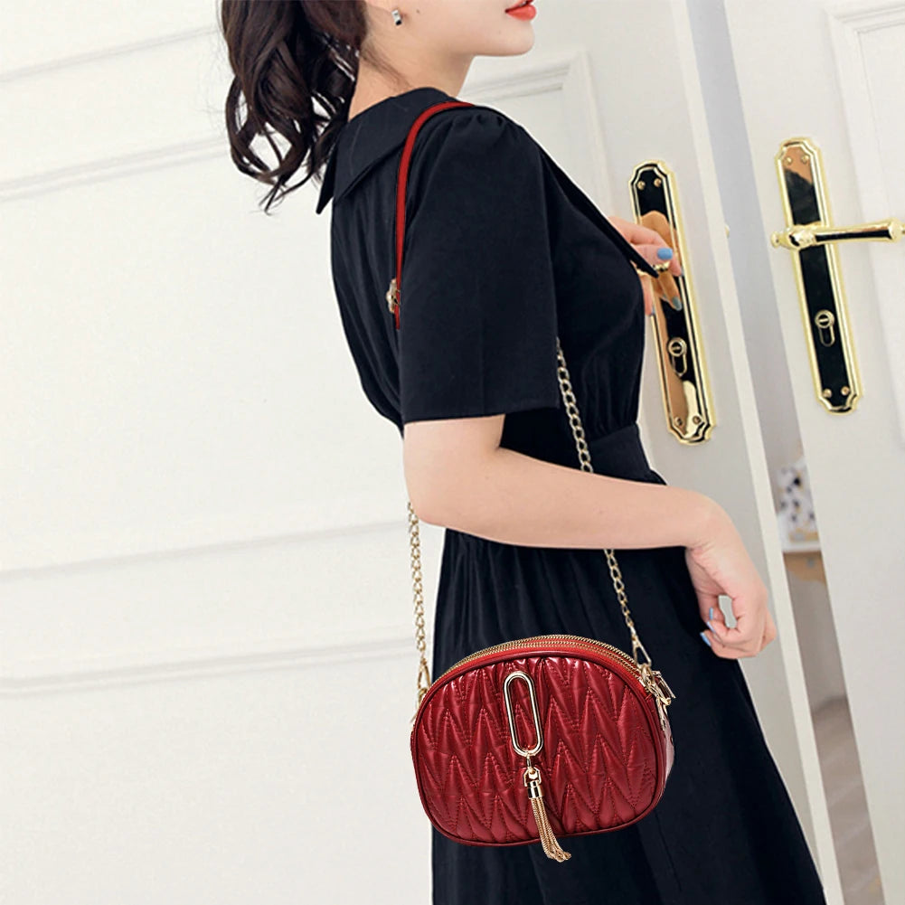 Chain Tassel Pendant Shoulder Bag for Women